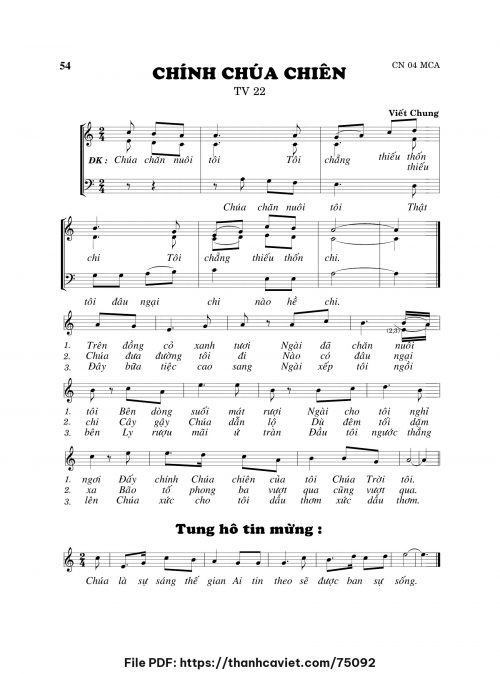 Chính Chúa Chiên - Viết Chung - trang 1