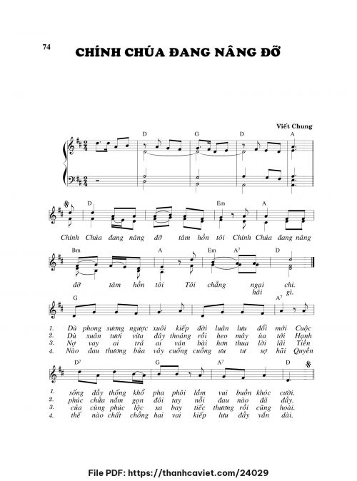 Chính Chúa đang nâng đỡ - Viết Chung - trang 1