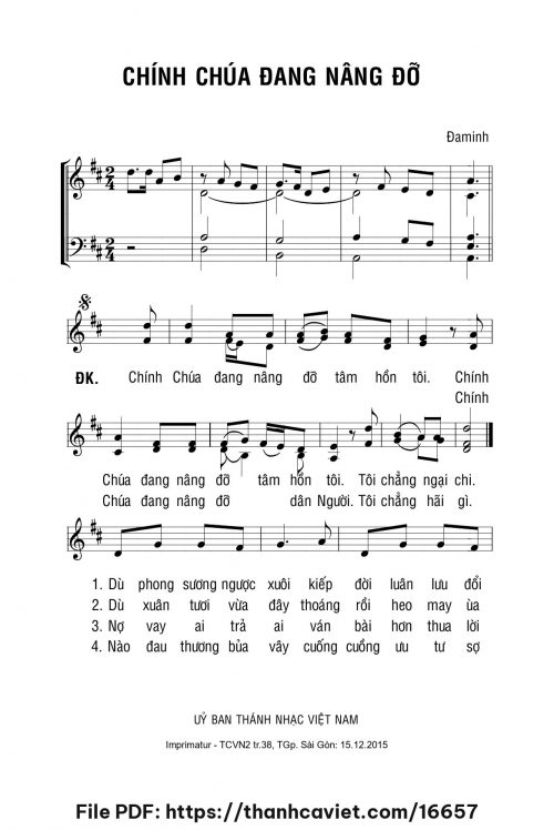 Chính Chúa đang nâng đỡ - Đa Minh - trang 1
