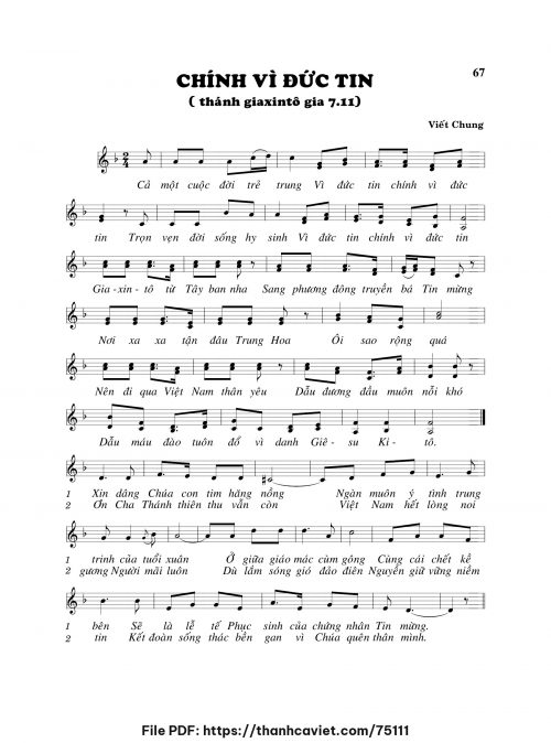 Chính vì đức tin - Viết Chung - trang 1