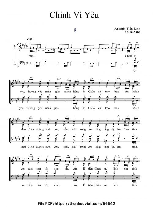 Chính vì yêu - Tiến Linh - trang 1