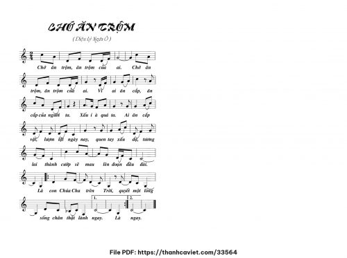 Chớ ăn trộm - Chưa biết - trang 1