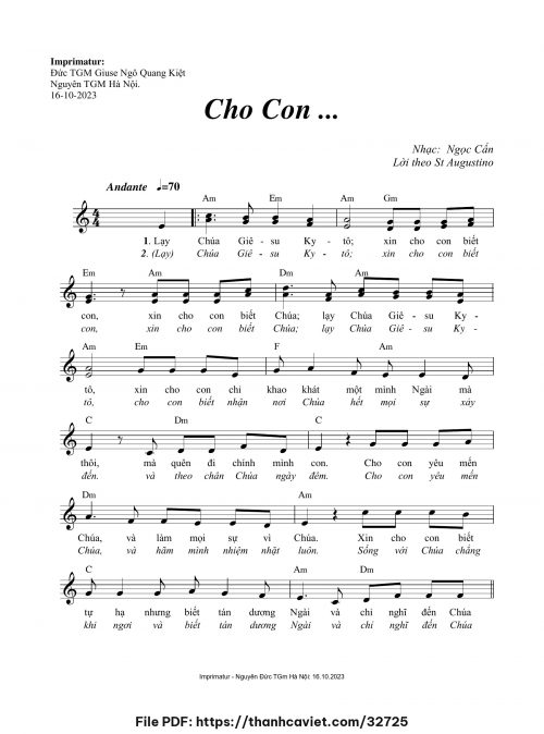 Cho con - Ngọc Cẩn - trang 1