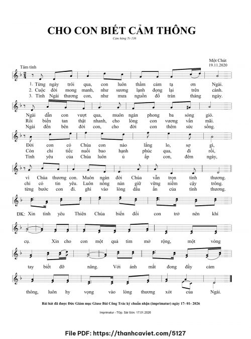 Cho con biết cảm thông - Một Chút - trang 1