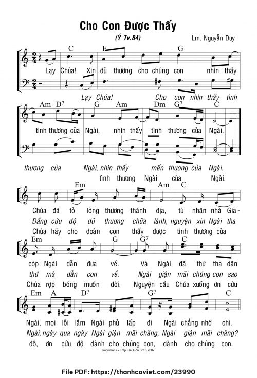 Cho con được thấy - Lm. Nguyễn Duy - trang 1