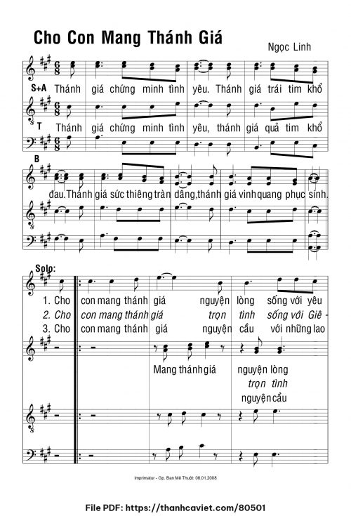 Cho con mang Thánh Giá - Ngọc Linh - trang 1