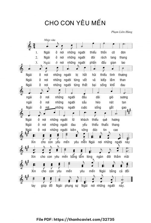 Cho con mến yêu - Lm. Phạm Liên Hùng - trang 1