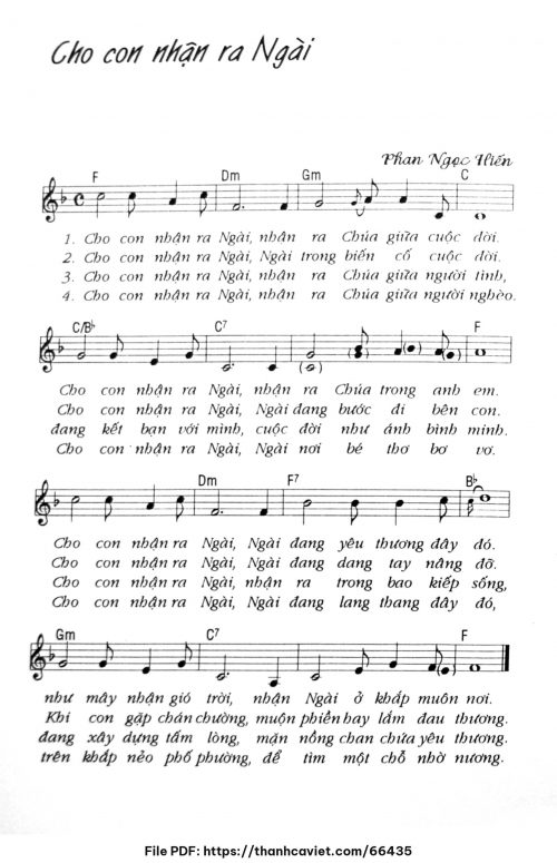 Cho con nhận ra Ngài - Phan Ngọc Hiến - trang 1