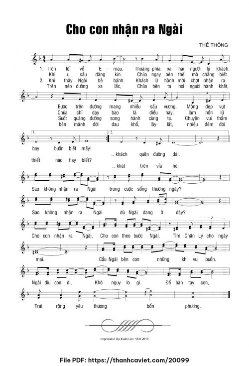 Cho con nhận ra Ngài - Thế Thông - trang 1