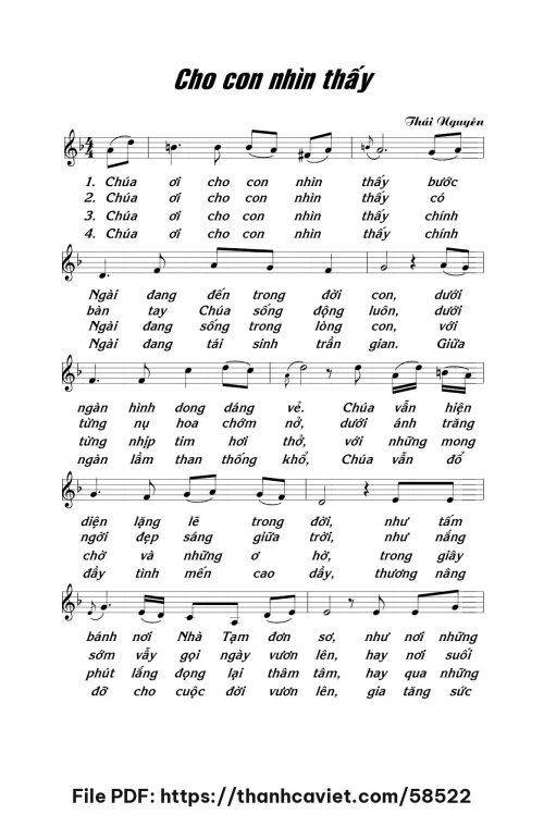 Cho con nhìn thấy - Lm. Thái Nguyên - trang 1