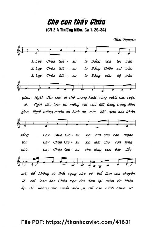 Cho con thấy Chúa - Lm. Thái Nguyên - trang 1