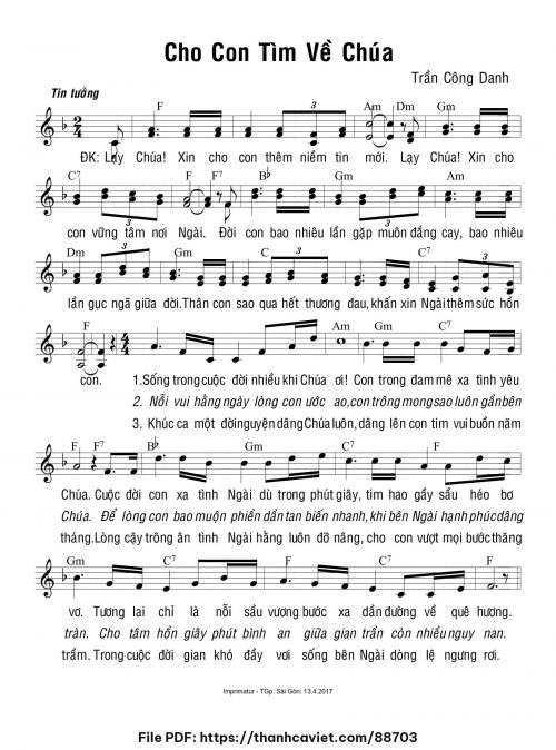 Cho con tìm về Chúa - Trần Công Danh - trang 1