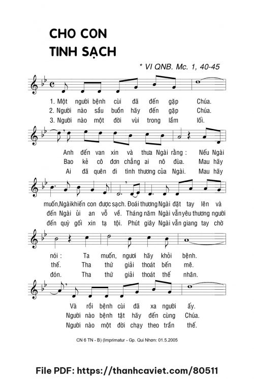 Cho con tinh sạch - Lm. La Thập Tự - trang 1