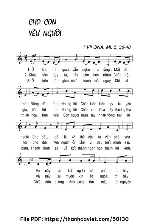 Cho con yêu người - Lm. La Thập Tự - trang 1