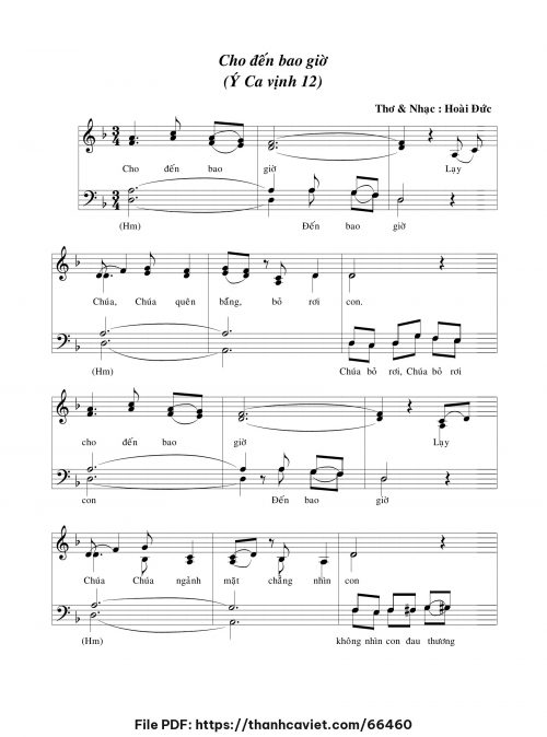 Cho đến bao giờ - Lm. Hoài Đức - trang 1