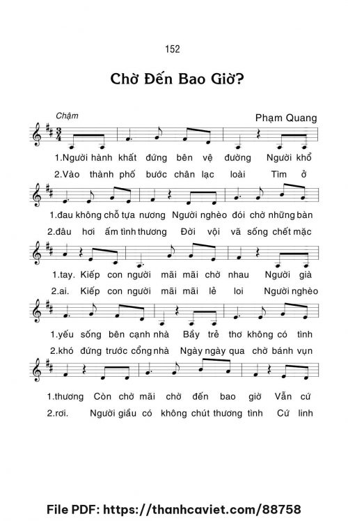 Cho đến bao giờ? - Lm. Phạm Quang, OP - trang 1