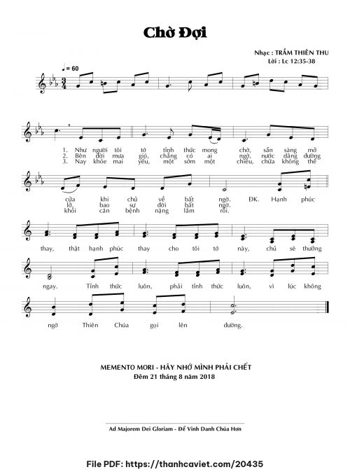 Chờ đợi - Trầm Thiên Thu - trang 1