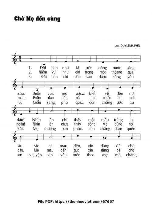 Chờ Mẹ đến cùng - Lm. DUYLINH.PHN - trang 1