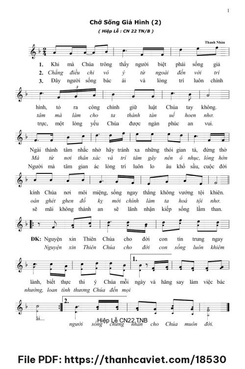 Chớ sống giả hình [2] - Thanh Nhàn - trang 1