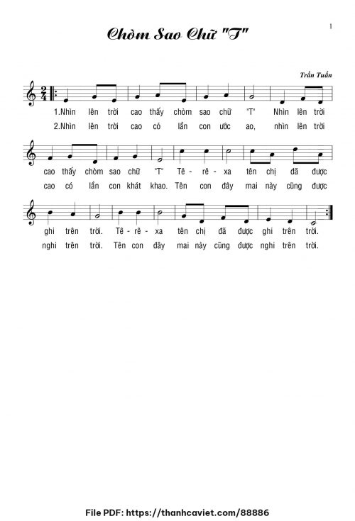 Chòm sao chữ T - Lm. Trần Tuấn - trang 1