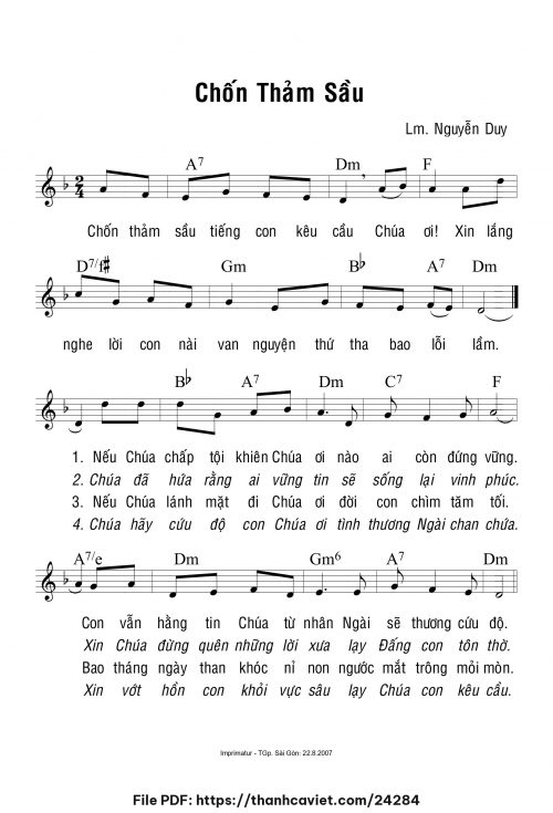 Chốn thảm sầu - Lm. Nguyễn Duy - trang 1