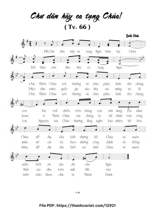 Chư dân hãy ca tụng Chúa! - Quốc Vinh - trang 1