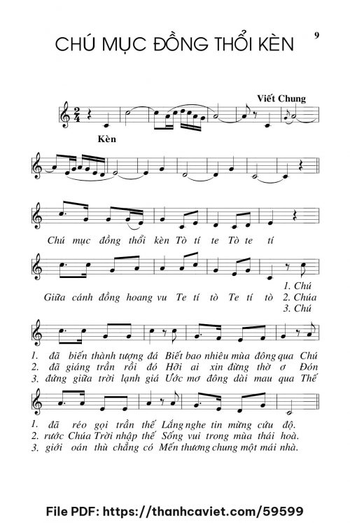 Chú mục đồng thổi kèn - Viết Chung - trang 1