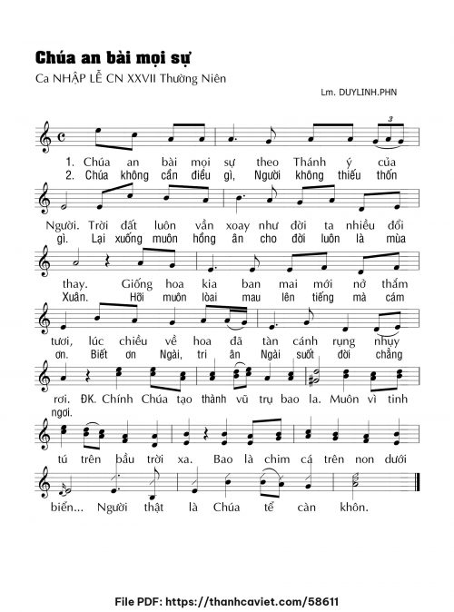 Chúa an bài mọi sự - Lm. DUYLINH.PHN - trang 1