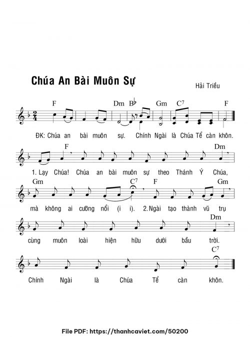 Chúa an bài muôn sự - Hải Triều - trang 1