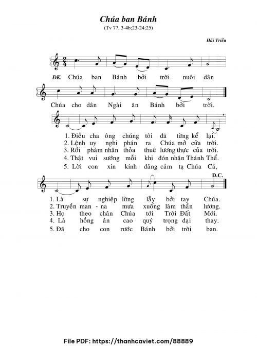 Chúa ban bánh - Hải Triều - trang 1