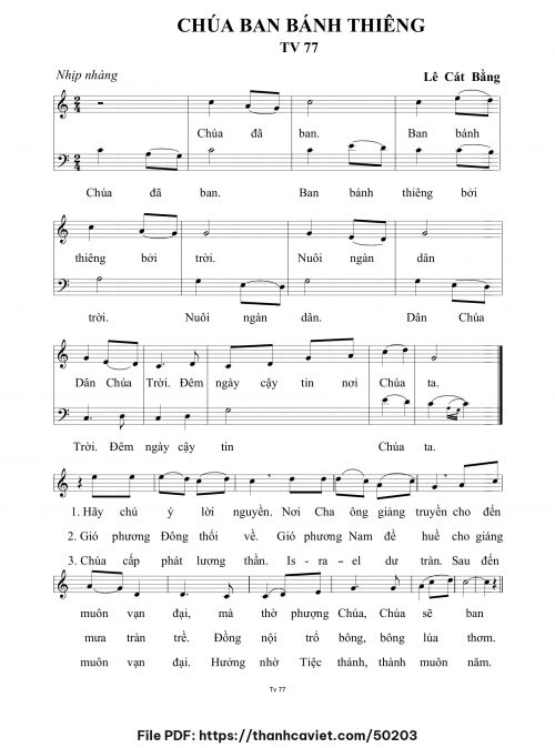 Chúa ban bánh thiêng - Lê Cát Bằng - trang 1
