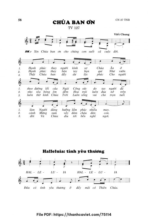 Chúa ban ơn - Viết Chung - trang 1