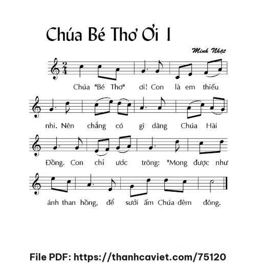 Chúa Bé Thơ Ơi! - Minh Nhật - trang 1