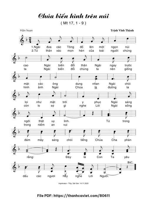 Chúa biến hình trên núi - Trịnh Vĩnh Thành - trang 1