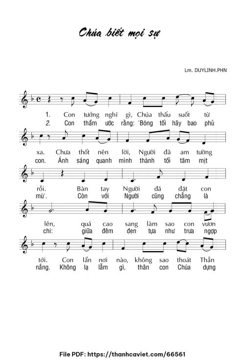 Chúa biết mọi sự - Lm. DUYLINH.PHN - trang 1