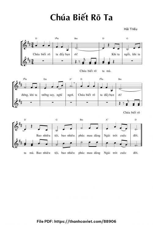Chúa biết rõ ta - Hải Triều - trang 1