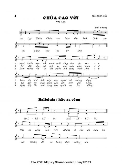 Chúa cao vời - Viết Chung - trang 1