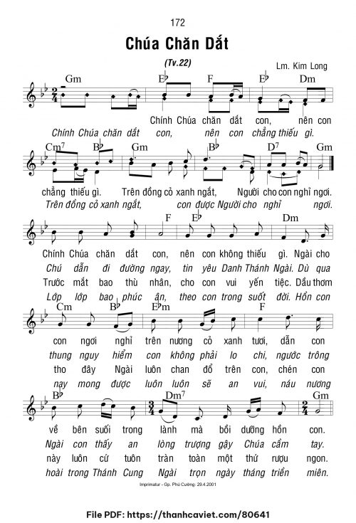 Chúa chăn dắt 1 - Lm. Kim Long - trang 1