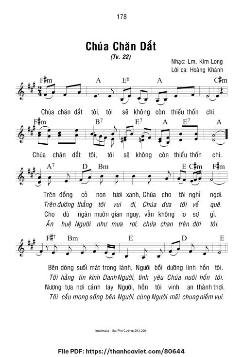 Chúa chăn dắt 2 - Lm. Kim Long - Lm. Hoàng Khánh - trang 1