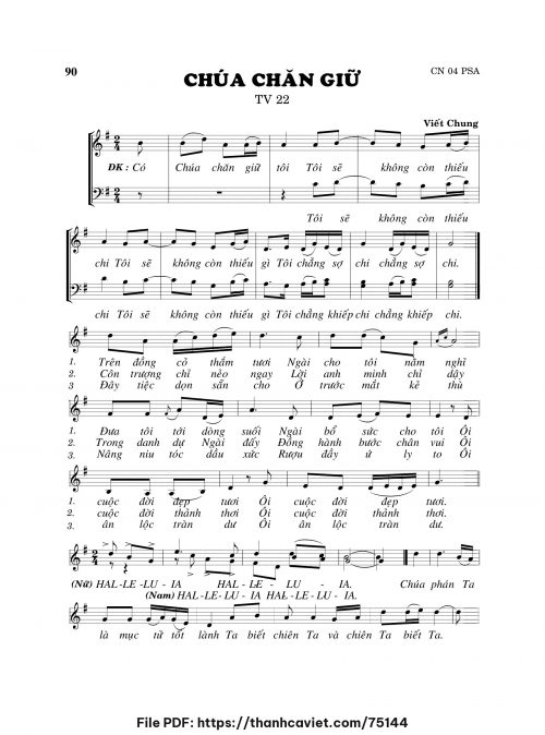 Chúa chăn giữ - Viết Chung - trang 1