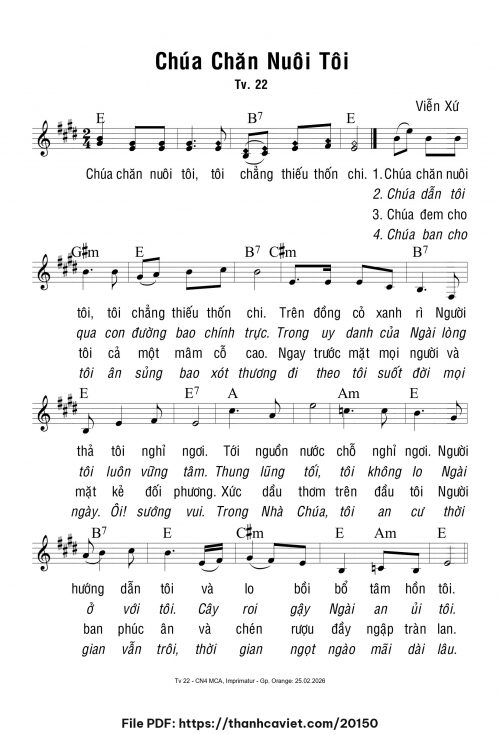 Chúa chăn nuôi tôi - Viễn Xứ - trang 1