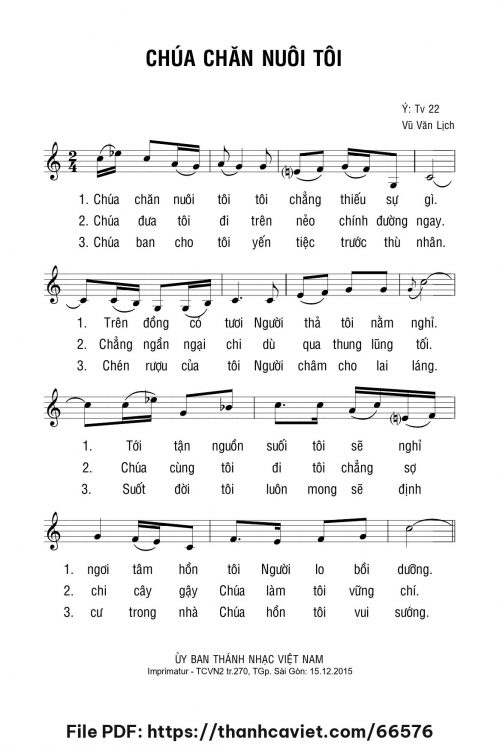 Chúa chăn nuôi tôi - Vũ Văn Lịch - trang 1
