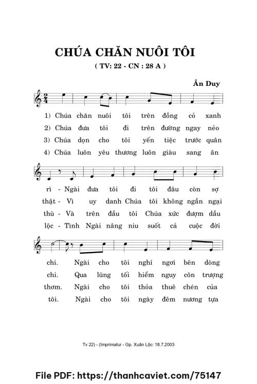 Chúa chăn nuôi tôi - Ân Duy - trang 1