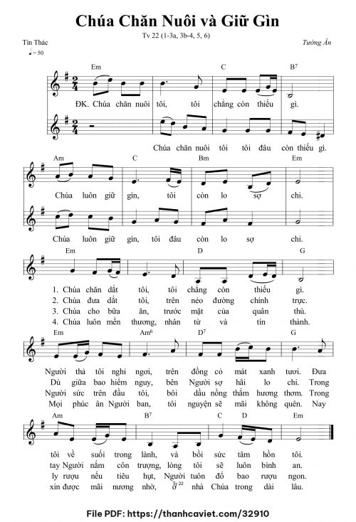 Chúa chăn nuôi và giữ gìn - Tường Ân - trang 1