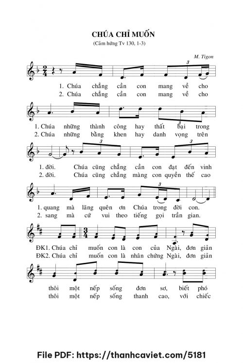 Chúa chỉ muốn - Sr. M. Tigon - trang 1
