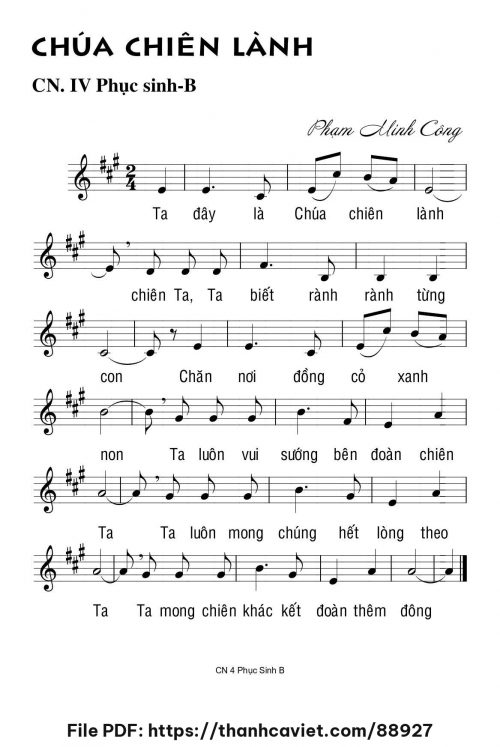 Chúa chiên lành - Lm. Phạm Minh Công - trang 1