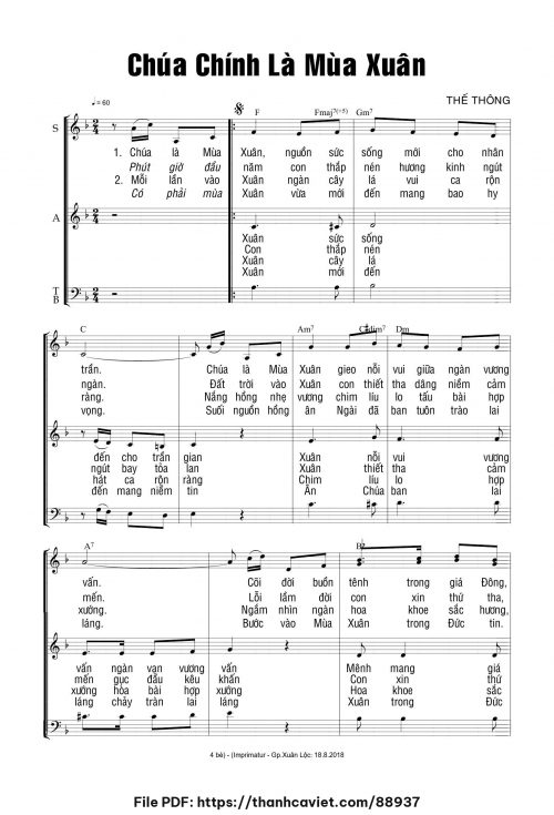 Chúa chính là mùa xuân - Thế Thông - trang 1