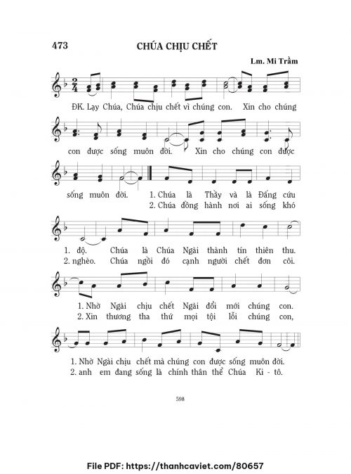 Chúa chịu chết - Lm. Mi Trầm - trang 1