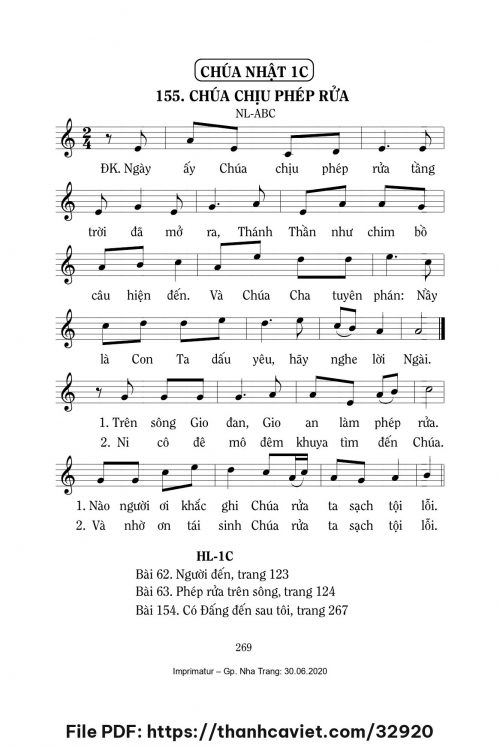 Chúa chịu phép rửa [CN1 TNC] – - Lm. Mi Trầm - trang 1