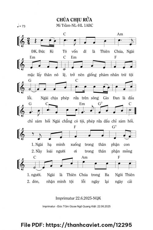 Chúa chịu rửa - Lm. Mi Trầm - trang 1